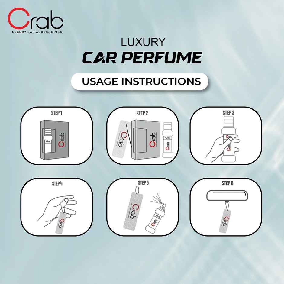 Crab Premium Marine Fragrance Spray | Long-Lasting Car Perfume Freshener | Home, Office & Vehicles