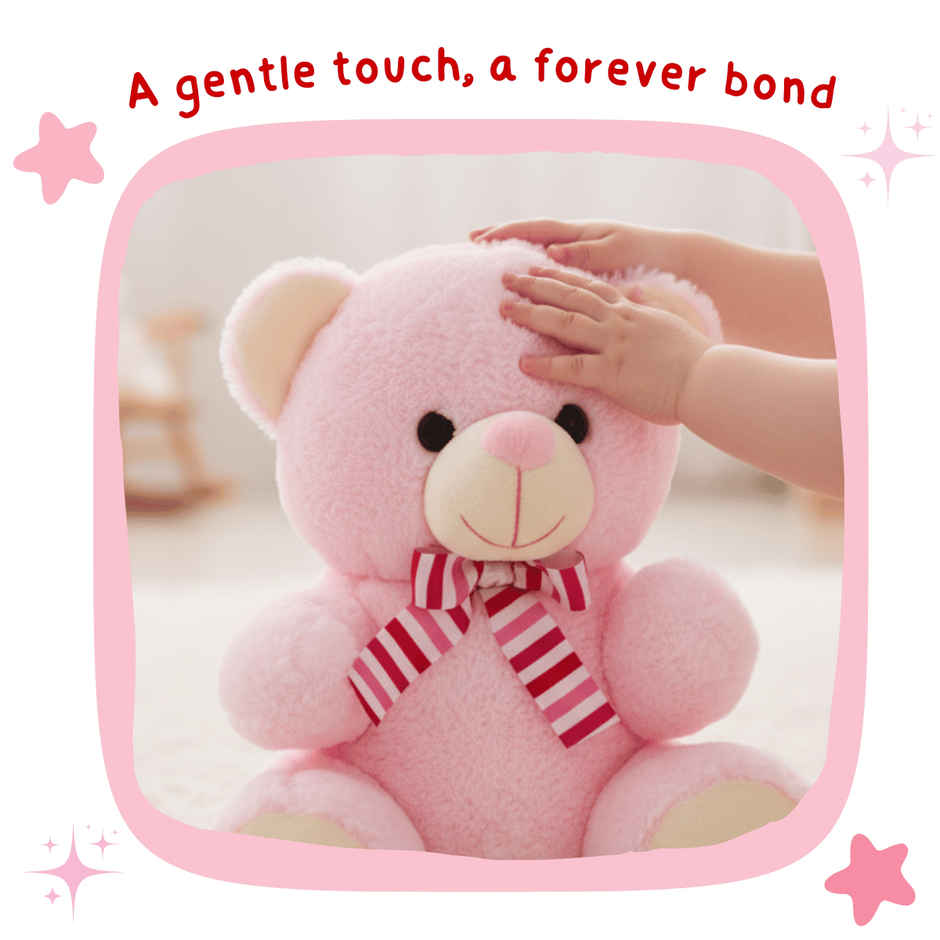 ToyTales Teddy Bear 30cm soft toy | Perfect birthday Gift | Plushie |Pink 30 cm