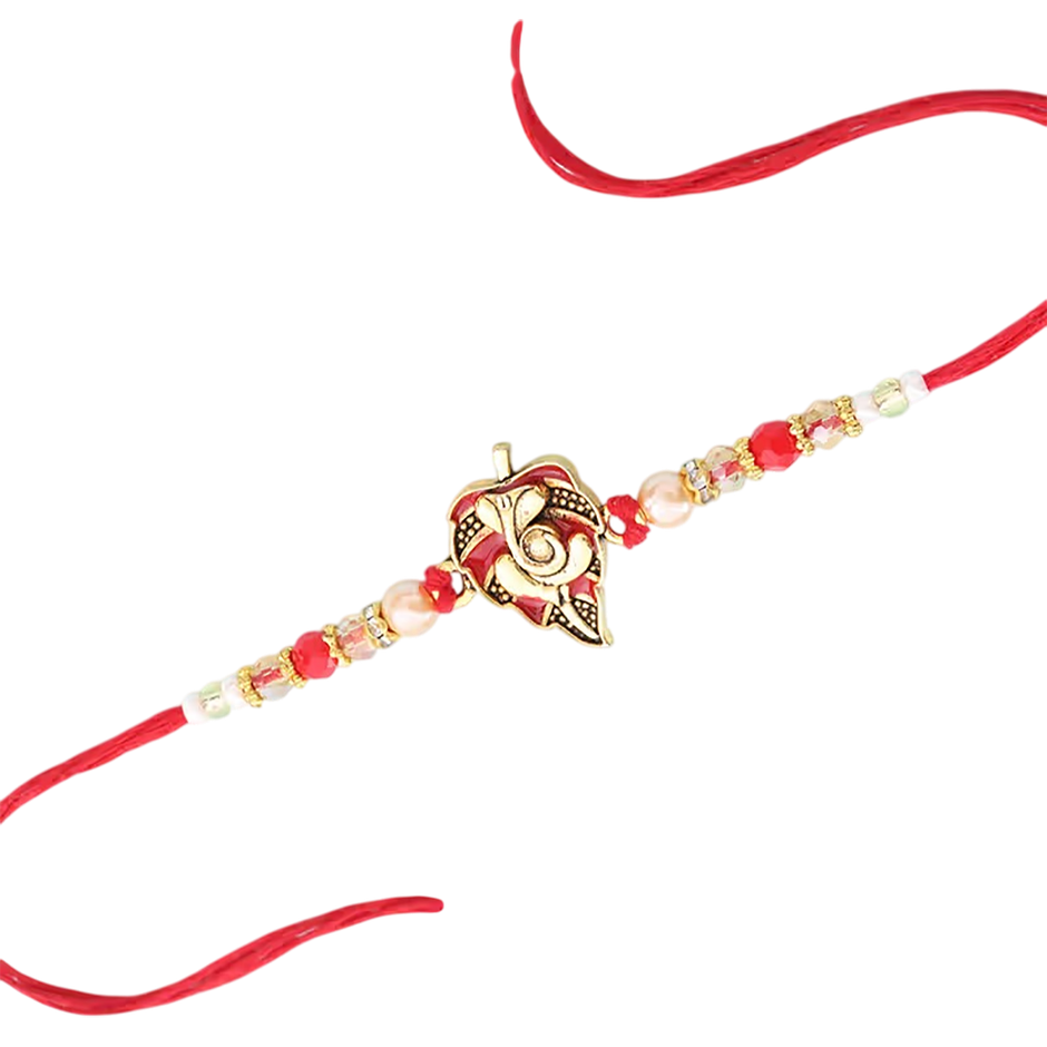 Religious Auspicious Ganesha Charm Rakhi (Floweraura)