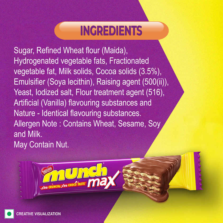 Nestle Munch Max Choco Coated Crunchy Wafer Bar