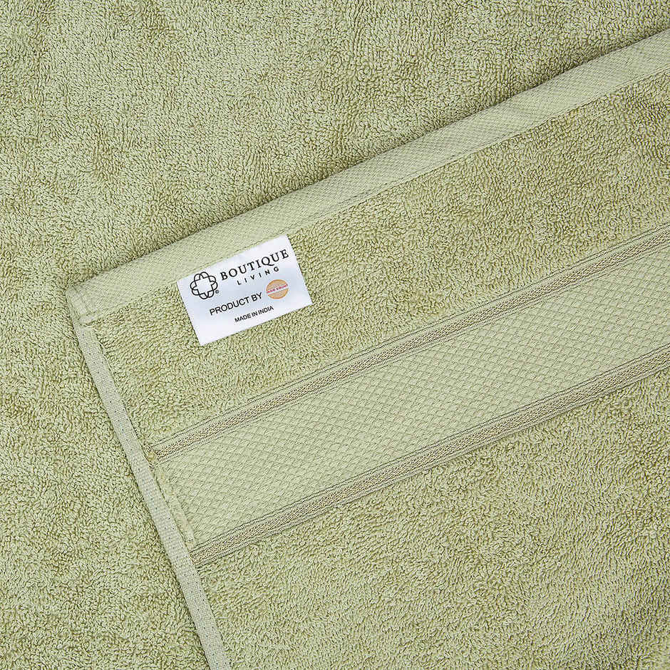 Boutique Living Luxe Loom 100% Cotton 550 GSM Green Bath Towel - Pack of 1