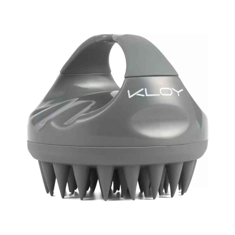 Hair Scalp Massager Shampoo Brush with Soft Silicone Bristles Manual Hair Massager for Blood Circulation Grey