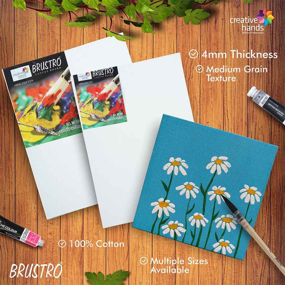 Brustro Canvas Board Medium Grain 6X8