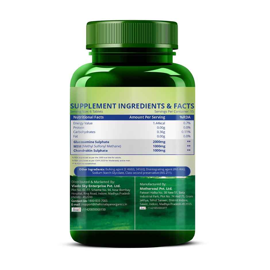 Himalayan Organics Glucosamine Chondroitin MSM with Boswellia 90 VEG Tablet