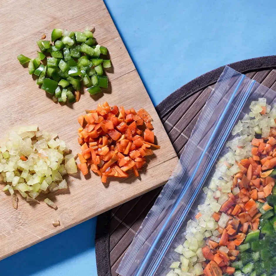 Kcofoil Lock IT Zip lock Reusable Food Bag | Pack 10 | 4 L - 4 M - 2 S