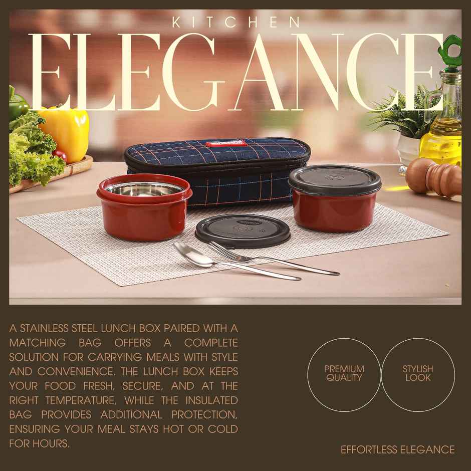 Jensons Stainless Steel Wonder 2 Lunch Box