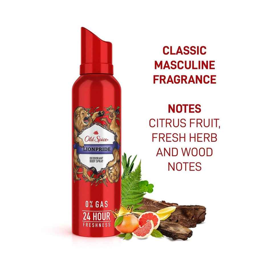 Old Spice Lionpride No Gas Deodorant Body Spray Perfume For Men