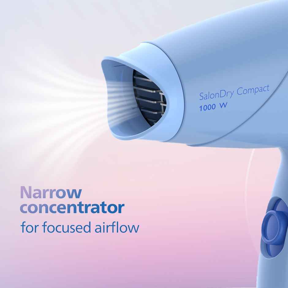 Philips India's No.1 Hair Styling Brand | Hair Dryer 1000W | HP8100/60 Blue | For Indian Hair