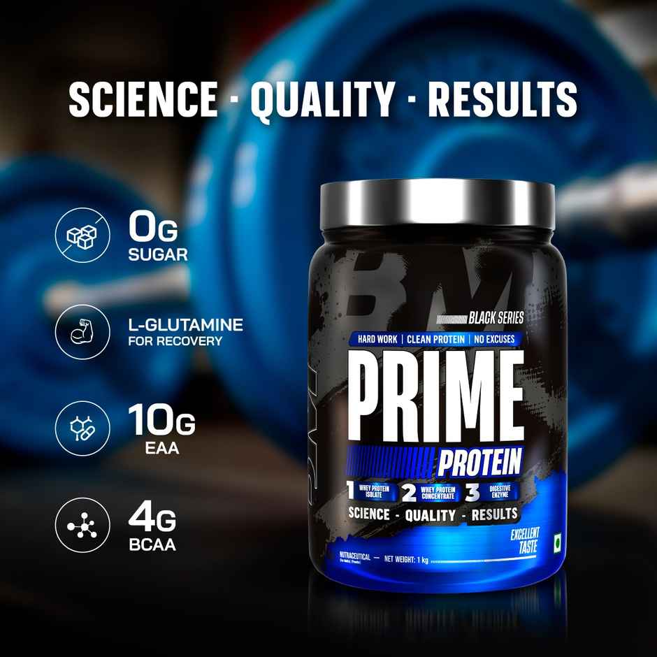 Big Muscles Nutrition Prime Whey Protein | Whey Protein Isolate And Concentrate | Digestive Enzymes