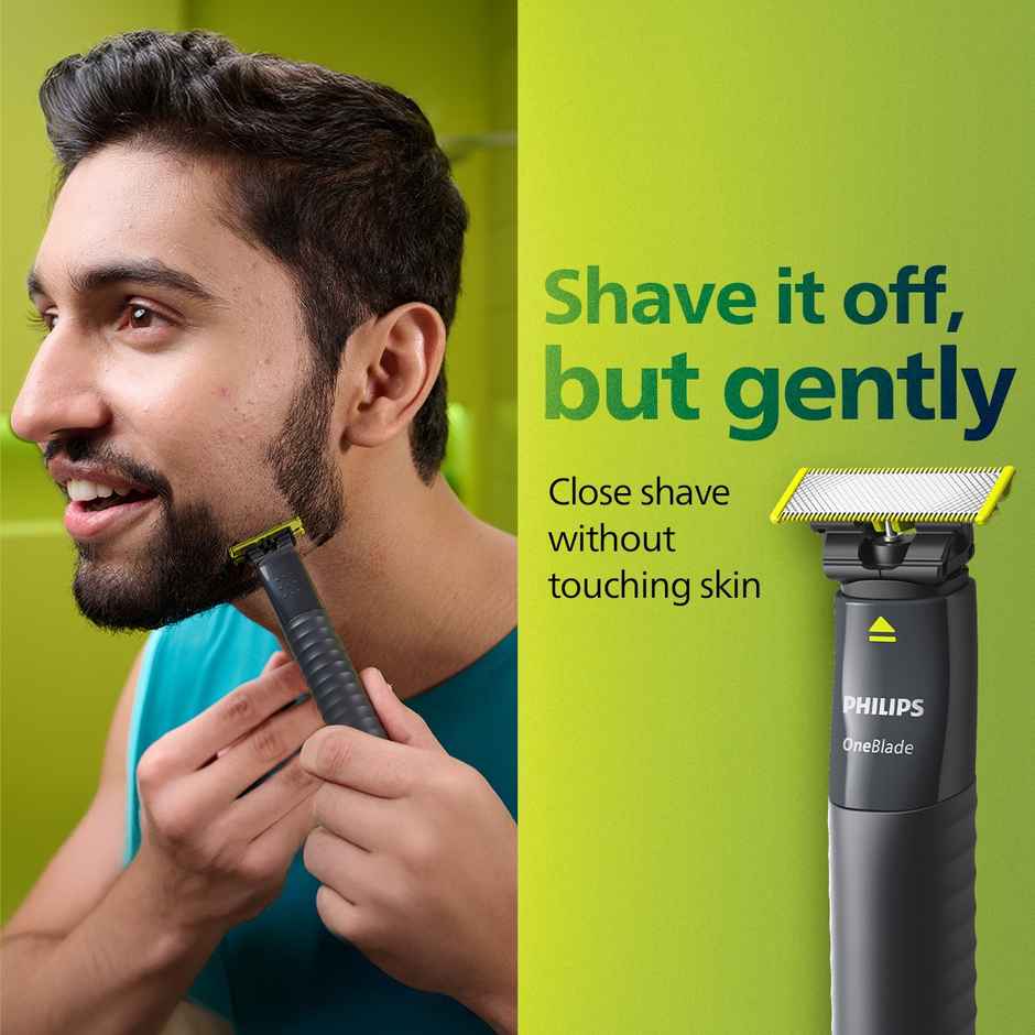 Philips OneBlade Hybrid Razor & Trimmer, No Nicks & Cuts, Dual Protection Technology , 2 Trim combs QP1425/10