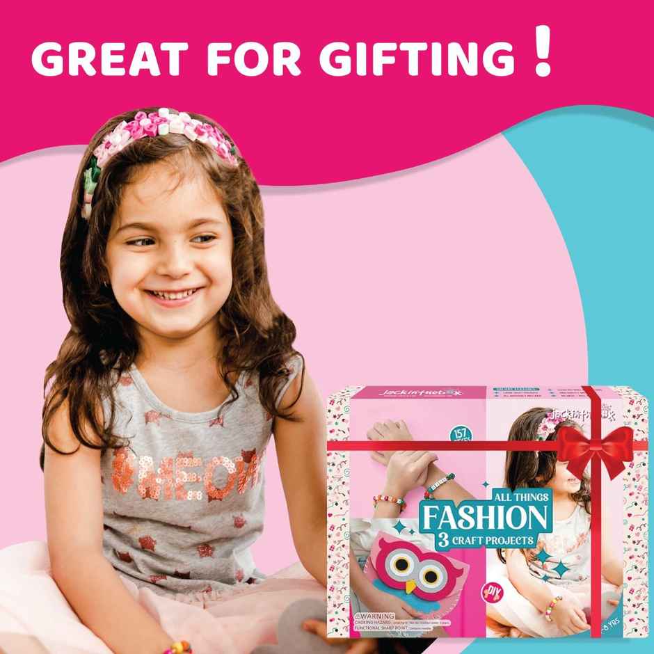 Jackinthebox All Things Fashion 3-In-1 Art & Craft Kit
