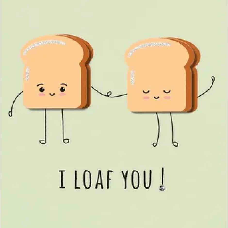 Itsy Bitsy Greeting Card & Envelope Loaf You 4 x 6 Inch Approx 2 Pc Pb Lb