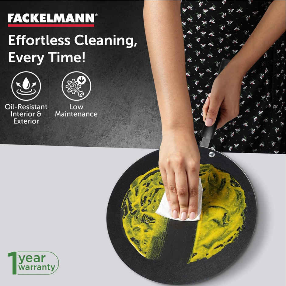 Fackelmann Quartz Nonstick Concave Tawa 28Cm, German Technology, Roti/Chapati/Paratha Tava