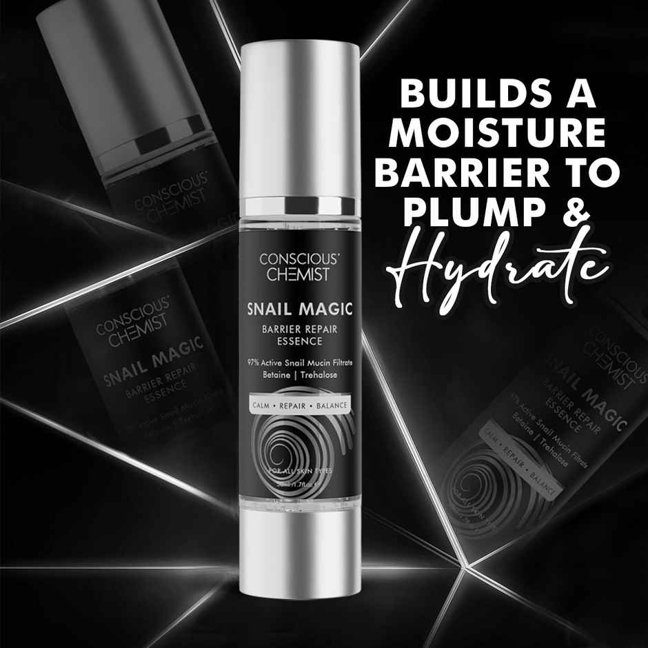 Conscious Chemist Snail Magic Skin Barrier Repair Essence Serum | 97% Active Snail Mucin Filtrate