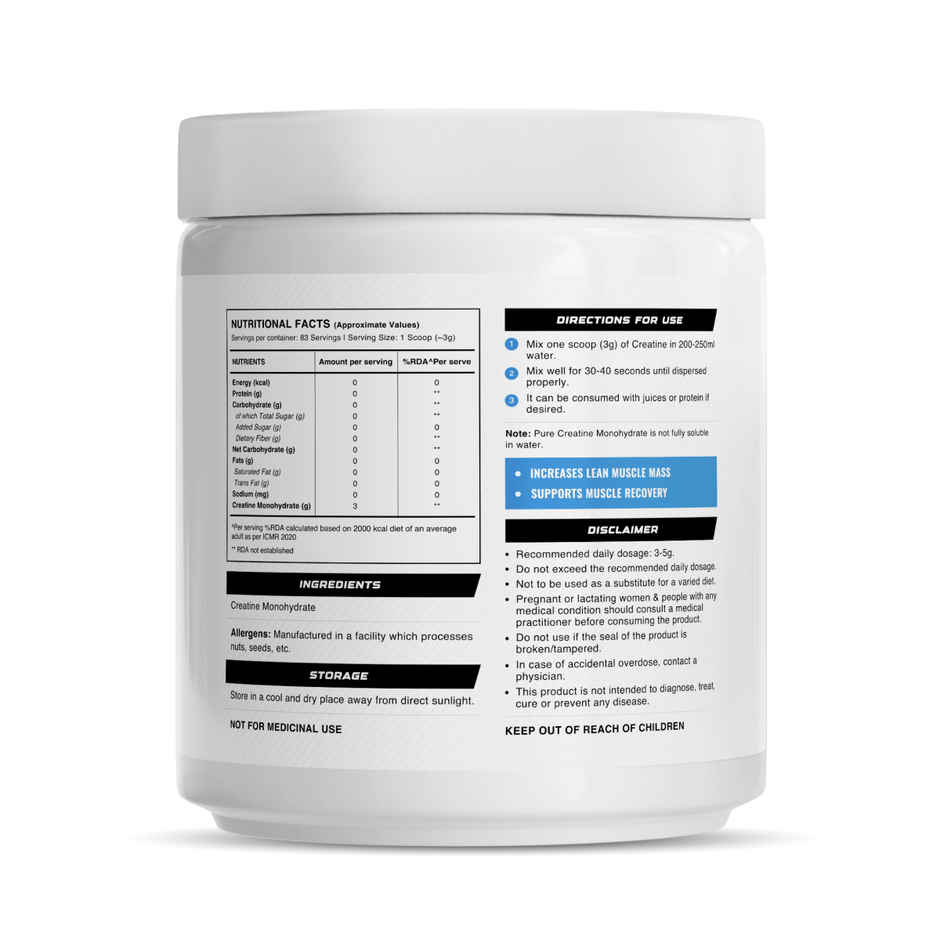 Wellcore Micronised Unflavored Creatine Monohydrate | 83 servings