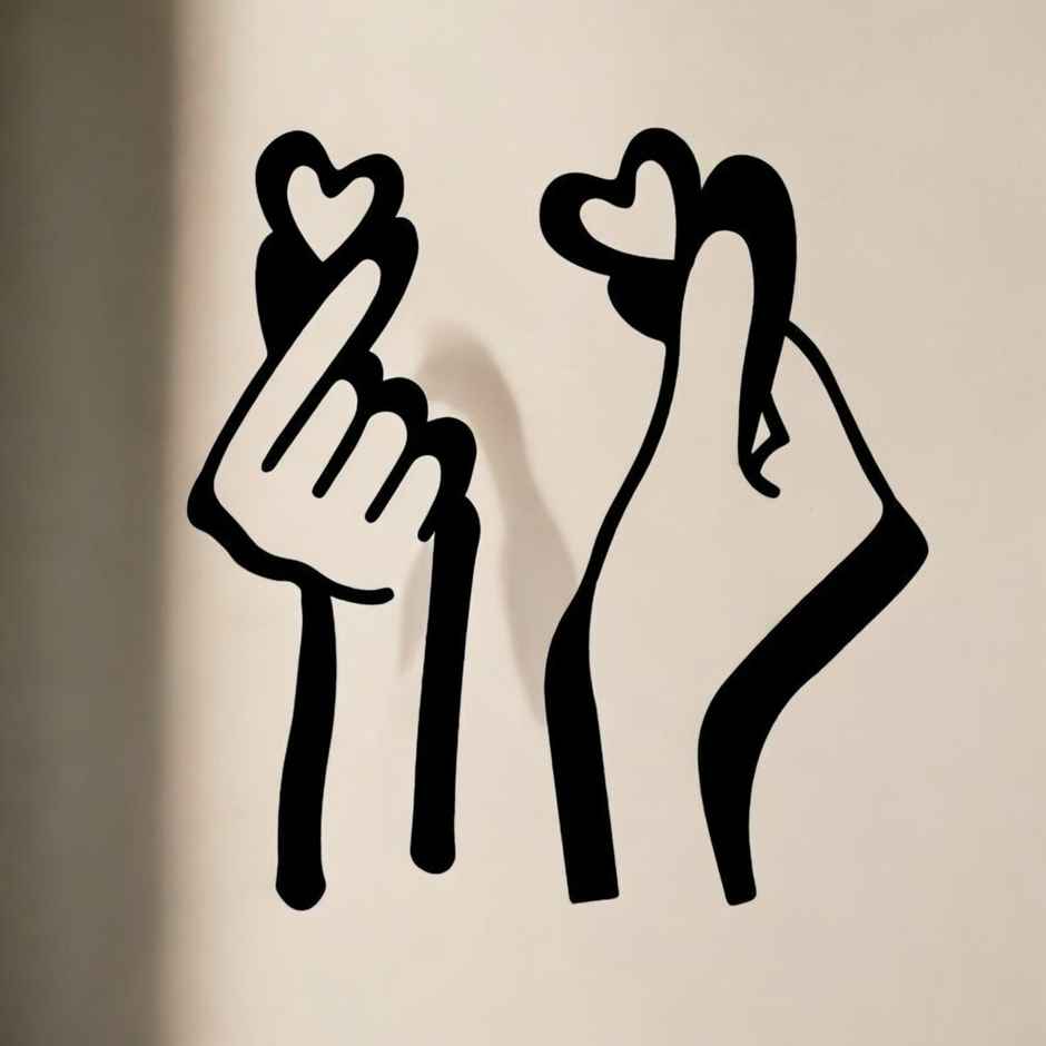 Urbanfix Korean Hearts Wall Art Cutout