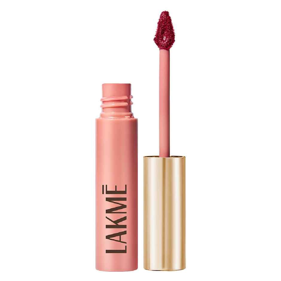 Lakme Double Duty Lip & Cheek Mousse Matte Lipstick & Soft Blush, Rosy Plum