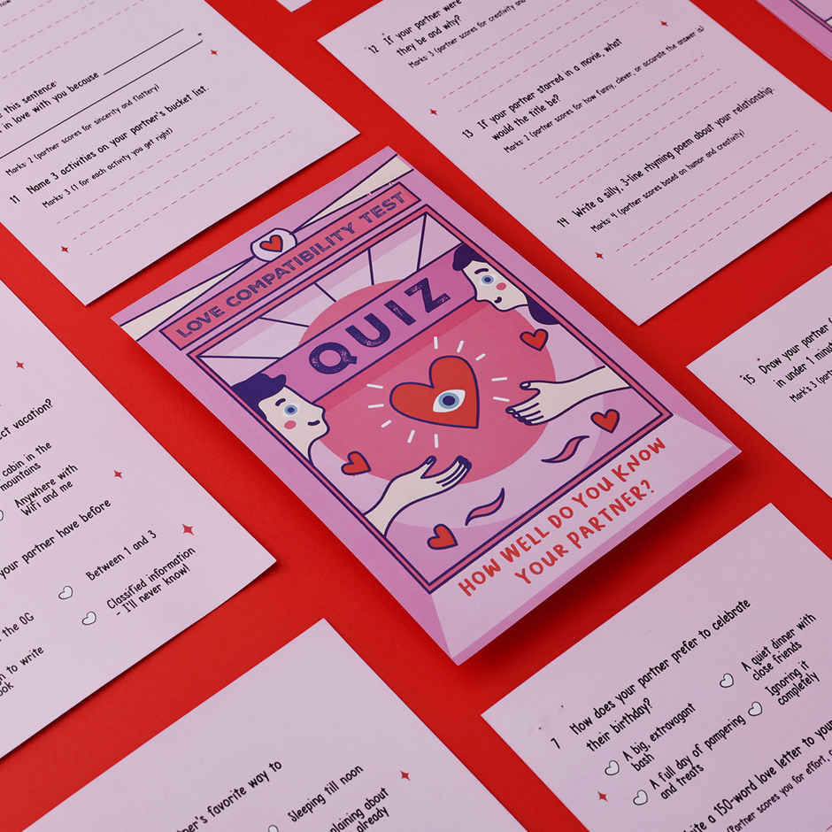 Happy Mail 50-Mark Couples Quiz Card