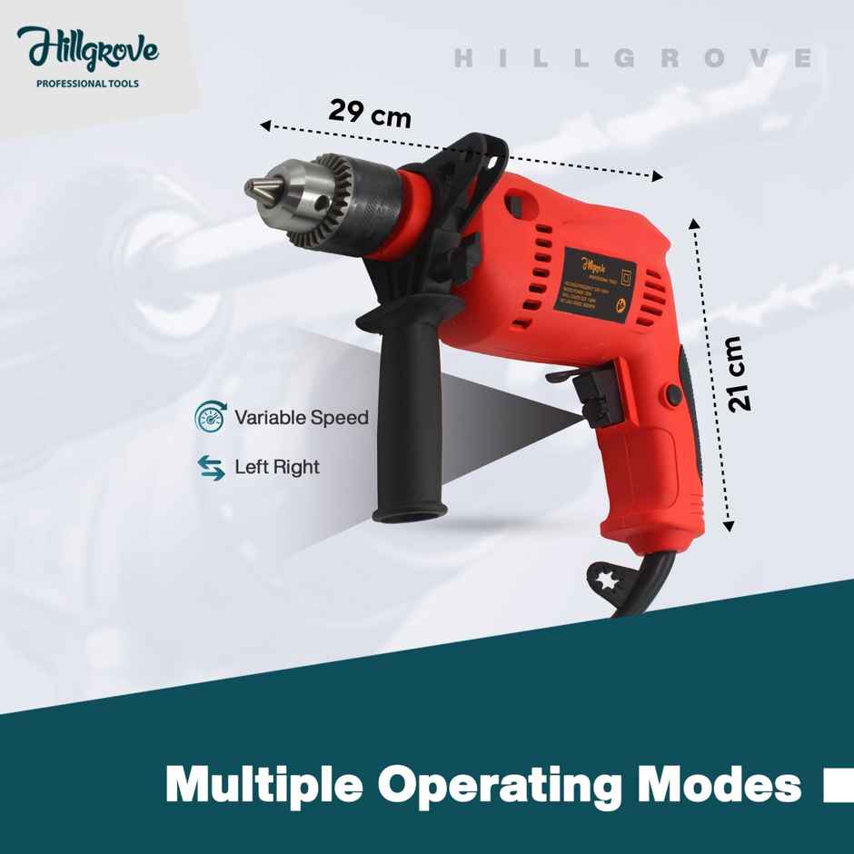 Hillgrove Hzp110M1 700W 13 mm Power Electric Drill Machine With Bits For Making Holes In Concrete