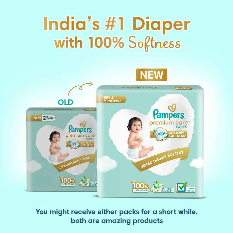 Pampers Premium Care Baby Diapers | Pant Style | M | 54 pcs Combo