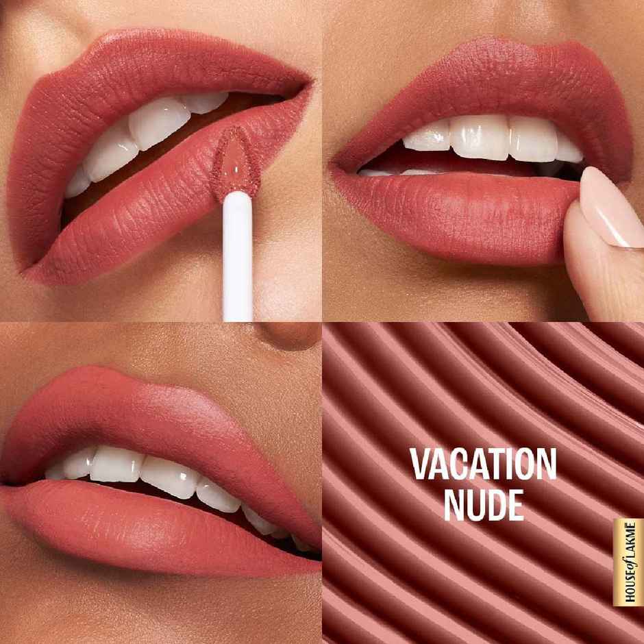 Lakme 9to5 Hya Matte Lip Liquid + Hyaluronic Acid | Vacation Nude