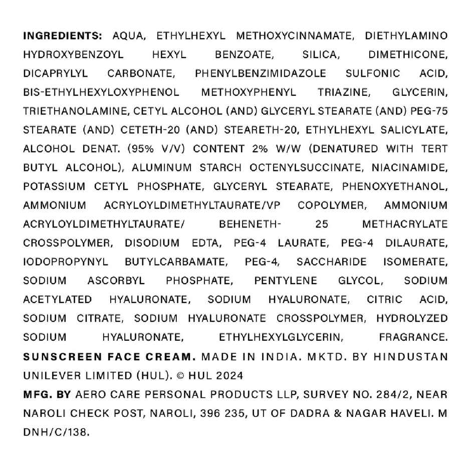 Novology Spf50 Pa ++++ Hydrating Sheer Sunscreen, 4.5% Niacinamide For Dry Skin, No White Cast