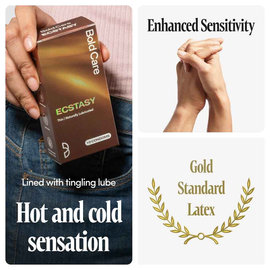 Bold Care Ecstasy Tingling Sensation Condoms for Intense Pleasure