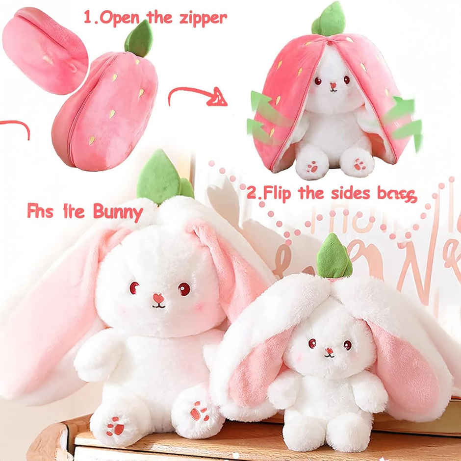 Babique Reversible Carrot Plush Cute Kids Soft Toy | For Home Decor, Car | Pink | 25 cm