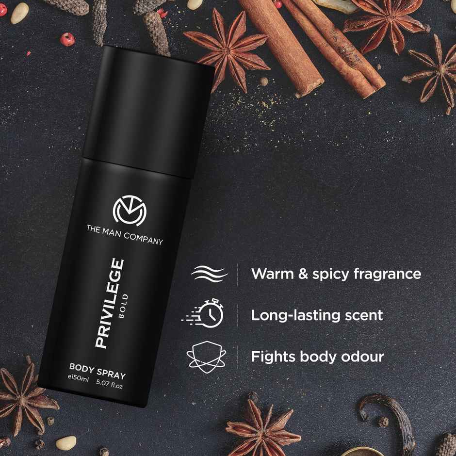The Man Company Deodorants for Men - Privilege Active & Bold | Premium Fragrance Body Spray