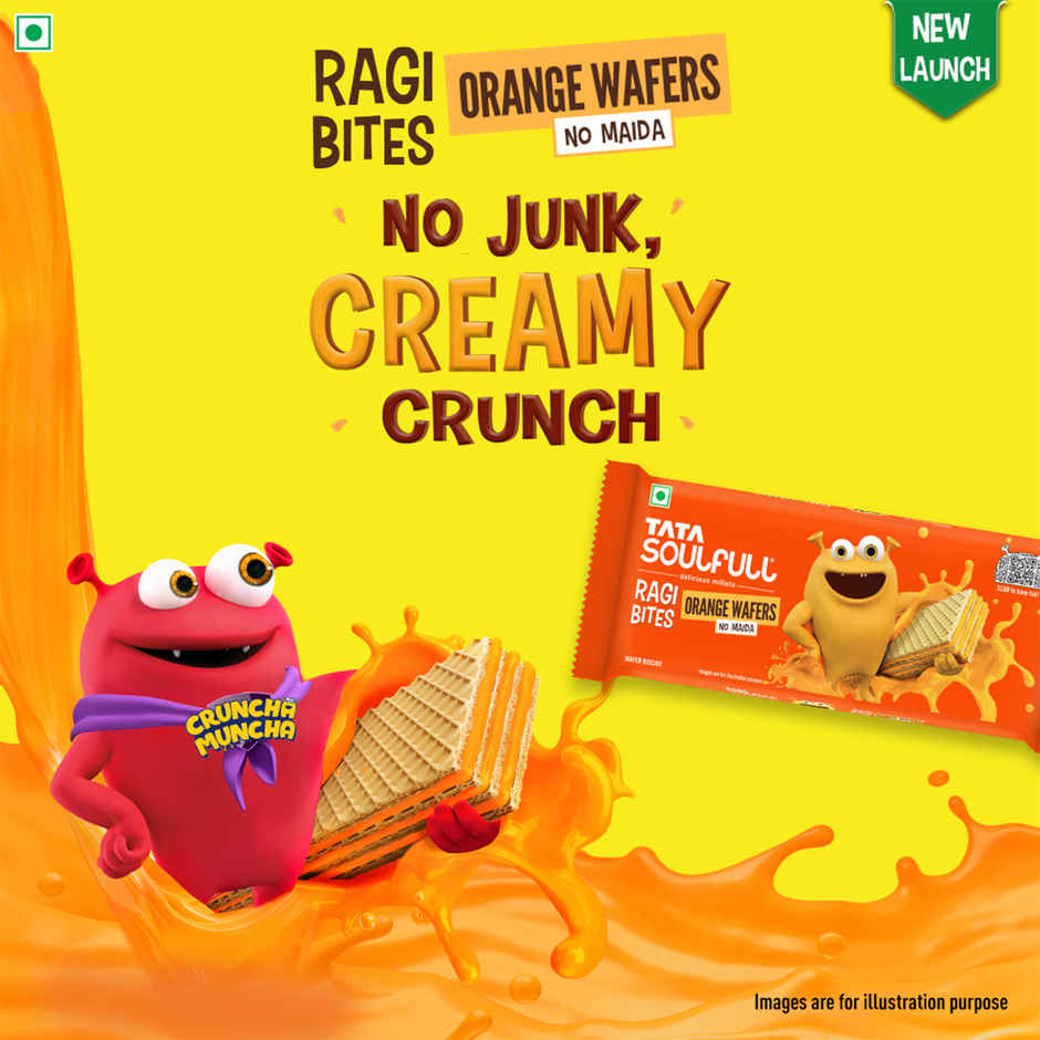 Tata Soulfull Ragi Bites | Orange Wafers | No Maida