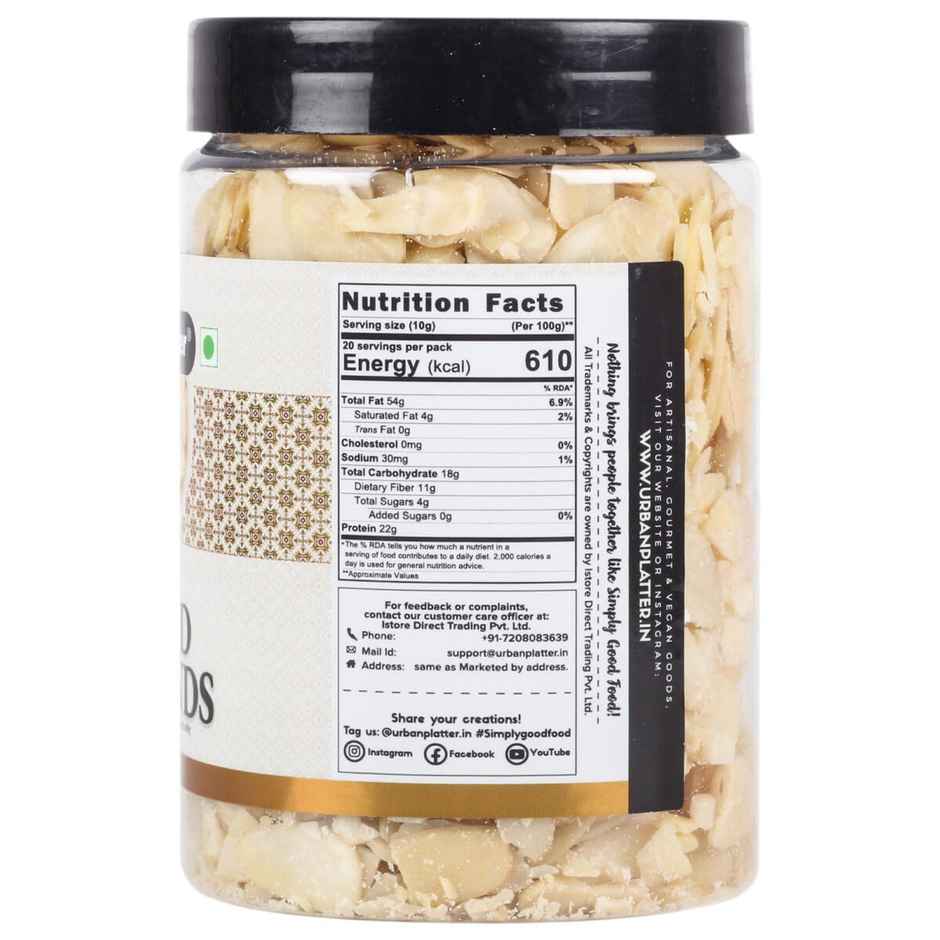 Urban Platter Sliced Blanched California Almonds