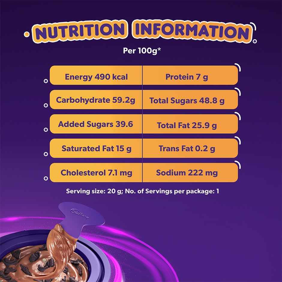 Cadbury Dairy Milk Lickables Chocolate with Oreo Chunks