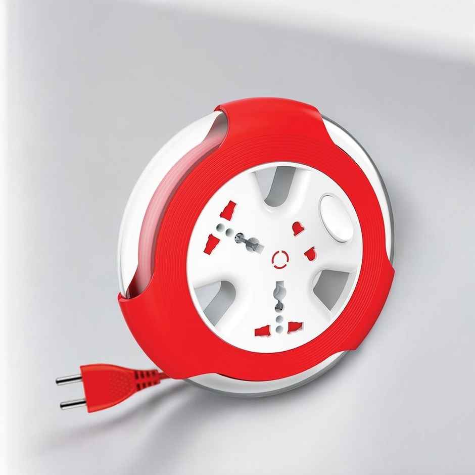 Gold Medal Krysta 2 Pin Heavy-Duty 5-Meter Cable Extension Cord|Master Switch with Indicator|Universal Sockets | Ultra-Smooth Rotation Extension Board for Home & Office Combo