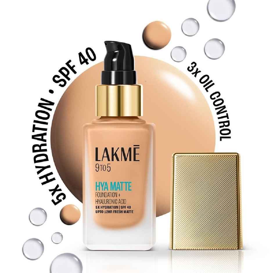 Lakme 9to5 Hya Matte Foundation + Hyaluronic Acid | Cool Rose
