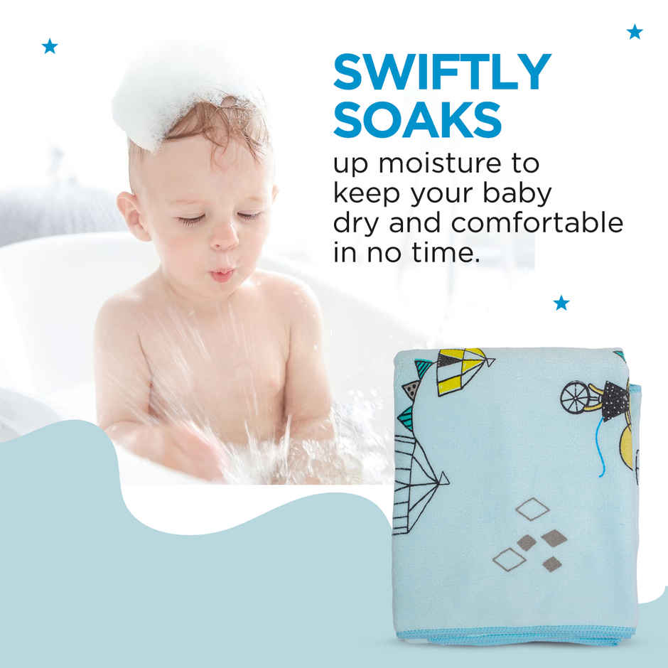 Mee Mee Micro Fiber Baby Bath Towel | 0-3 yrs