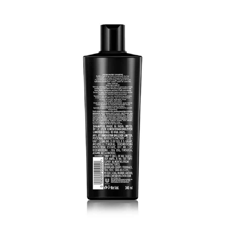 Tresemme Hydra Matrix Shampoo | Polyglutamic Acid for 100H of Hydrated, Fluid Hair | Paraben Free