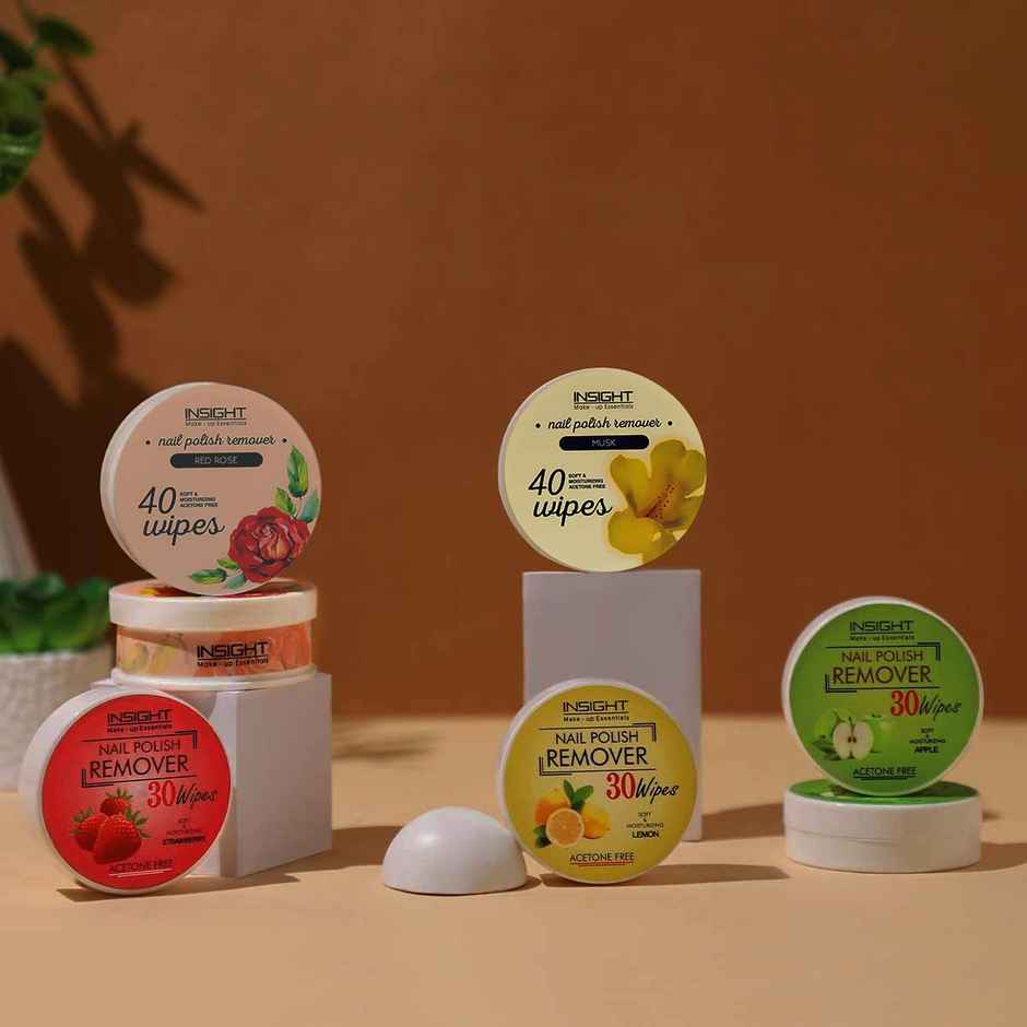 Insight Cosmetics Nail Polish Remover Wipes - Strawberry