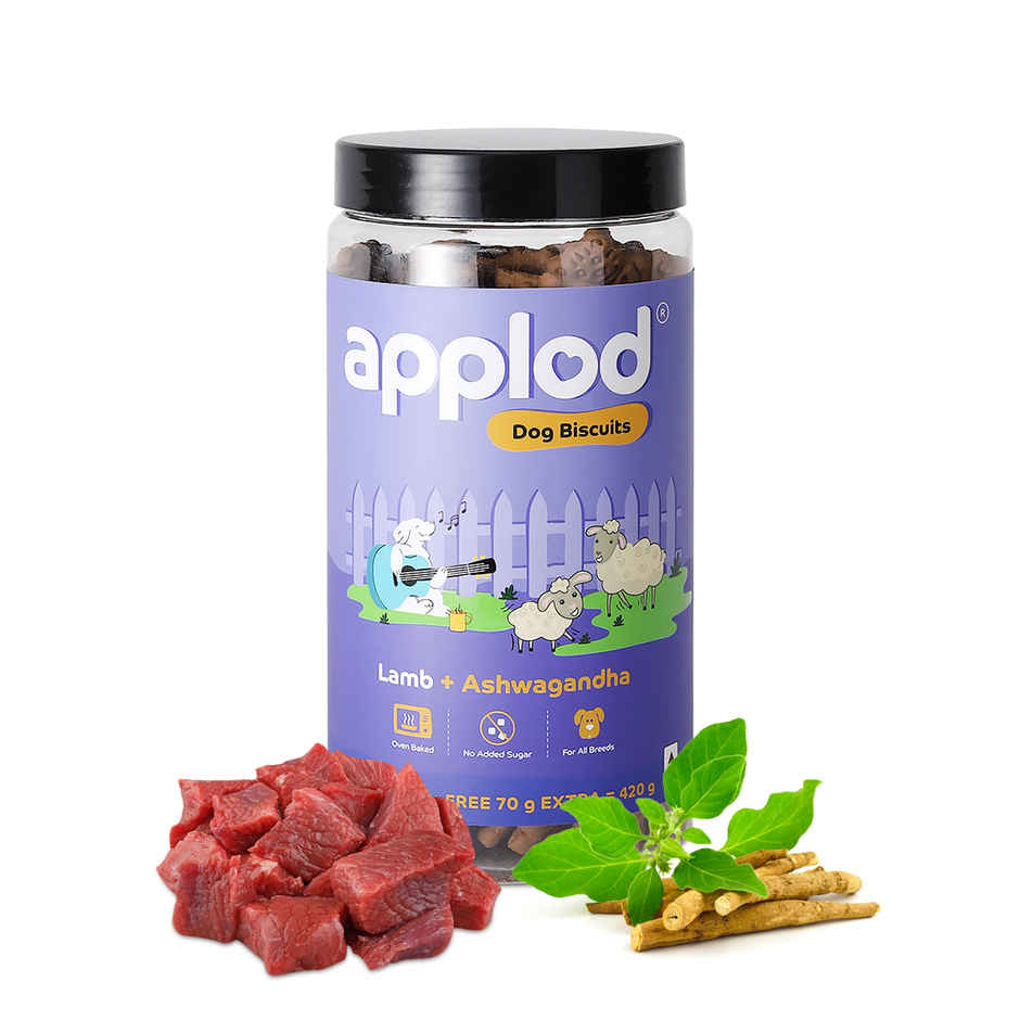 Applod Real Lamb & Ashwagandha Dog Biscuit | For Puppy & Adult Dogs | Best Training Dog Treat