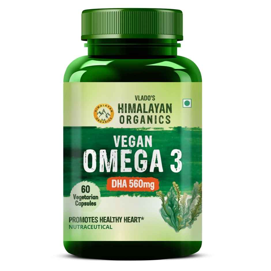 Himalayan Organics VeGan Omega 3 with DHA 60 VEG capsules