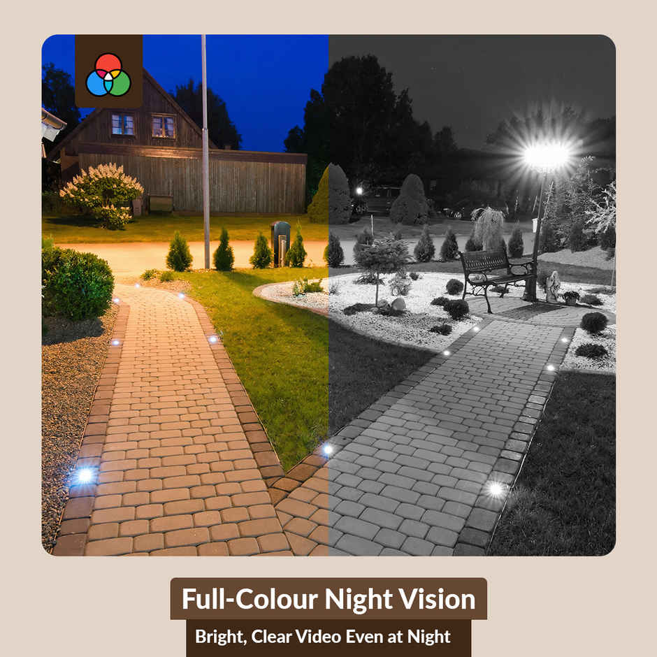 CP PLUS CP-Z43Q 4MP Quad HD Outdoor Wi-Fi CCTV Camera with Full Color Night Vision & CTC Cyber Tech