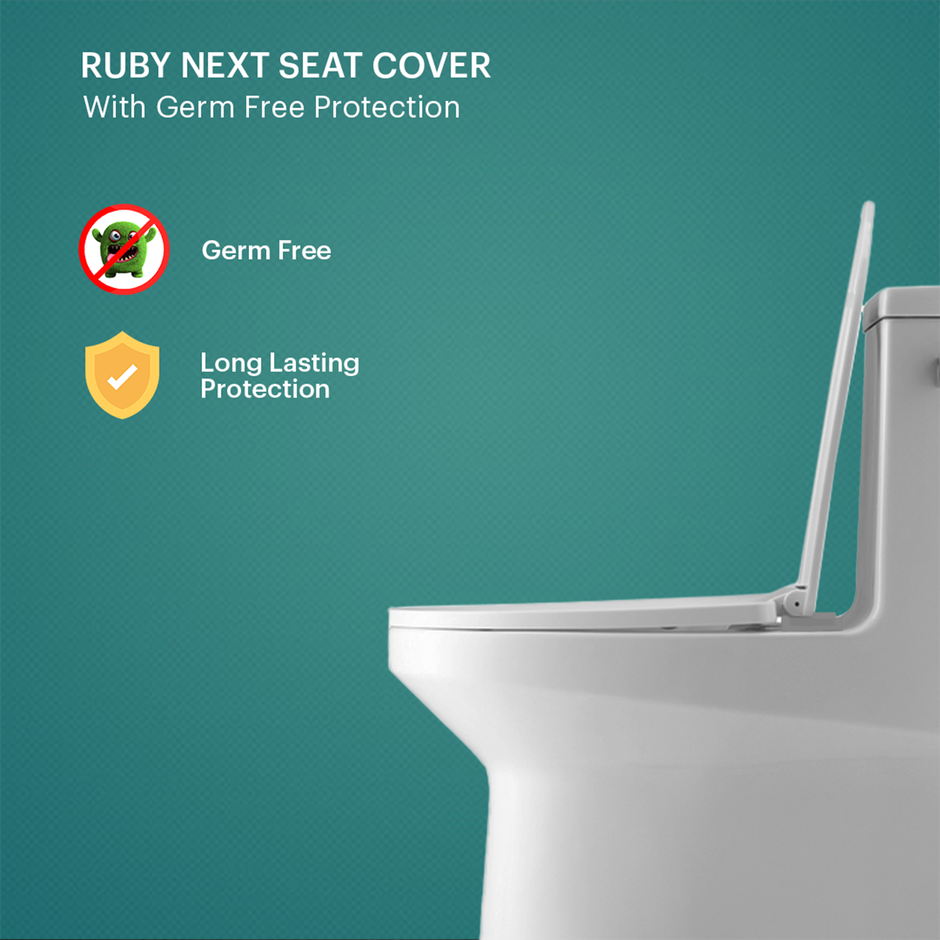 Johnson Ruby Next Toilet Seat Cover Oval-Shaped Germ-Free 44 X 36 Cm White