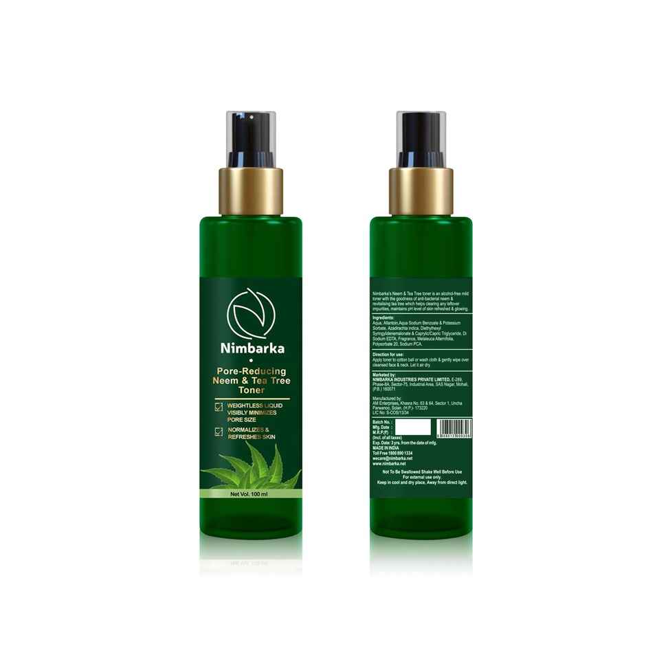 Nimbarka Neem & Tea Tree Toner Alcohol-Free Revitalizing Formula For Refreshing Glowing Skin