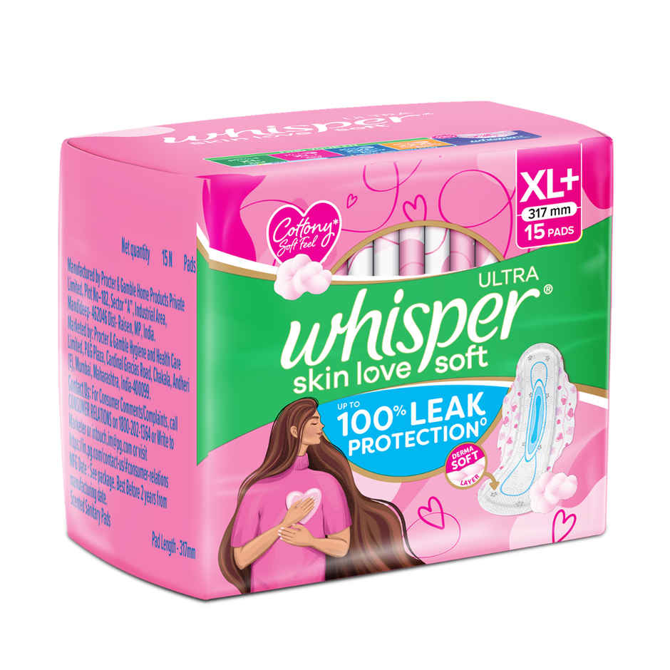 Whisper Ultra Skin Love XL+ Sanitary Pads Combo