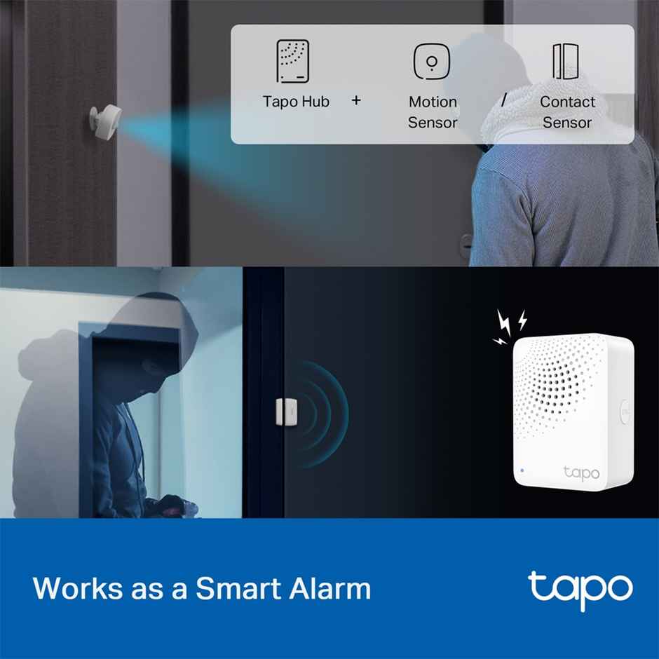TP-Link Tapo H100 Smart Hub with Chime,Connect with Up to 64 Smart Devices