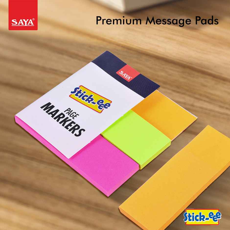 Saya Self-Adhesive Page Markers - 3 Cuts, 1 x 3 inches (150 Sheets Pack)