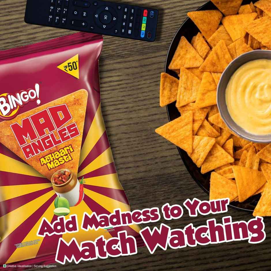Bingo! Mad Angles Achaari Masti Crisps | Crunchy & Tasty
