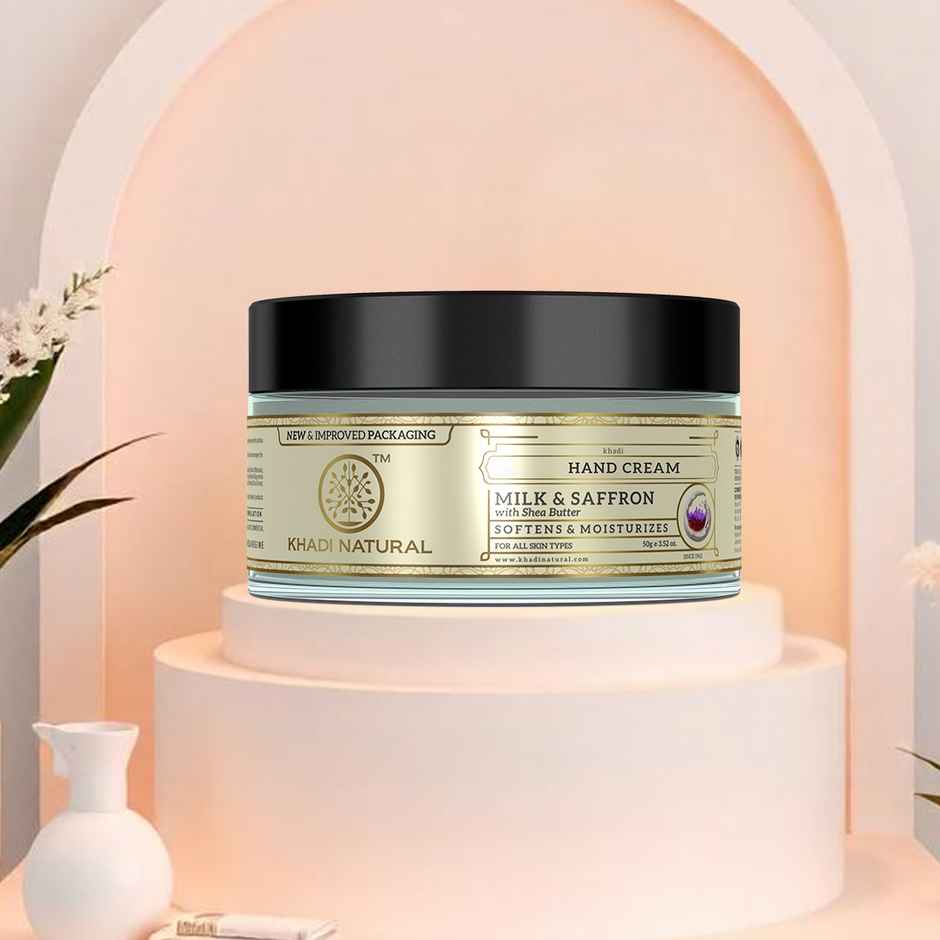 Khadi Natural Milk And Saffron Hand Cream | Moisturizes Dry Hands