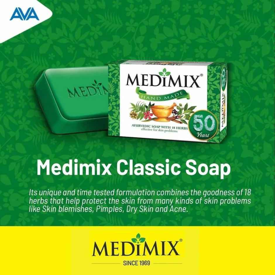 Medimix Classic Ayurvedic Traditionally Made Soap with 18 Herbs