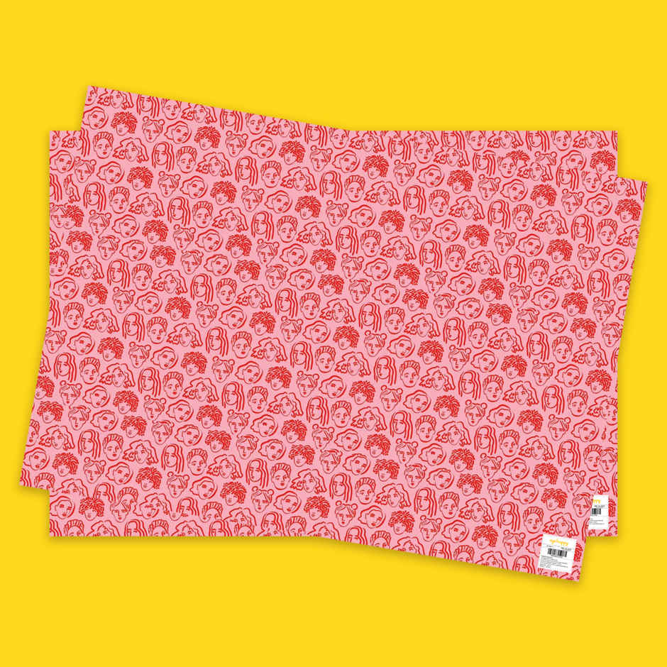 Creative Doodles Gift Wrapping Paper Women's Day Edition | Oye Happy