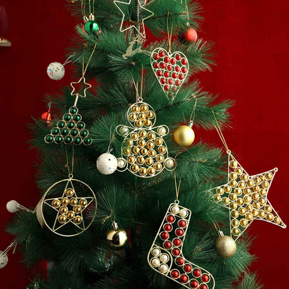 Metal Christmas Star Hanging Ornament | Urban Born | Shiny Accent